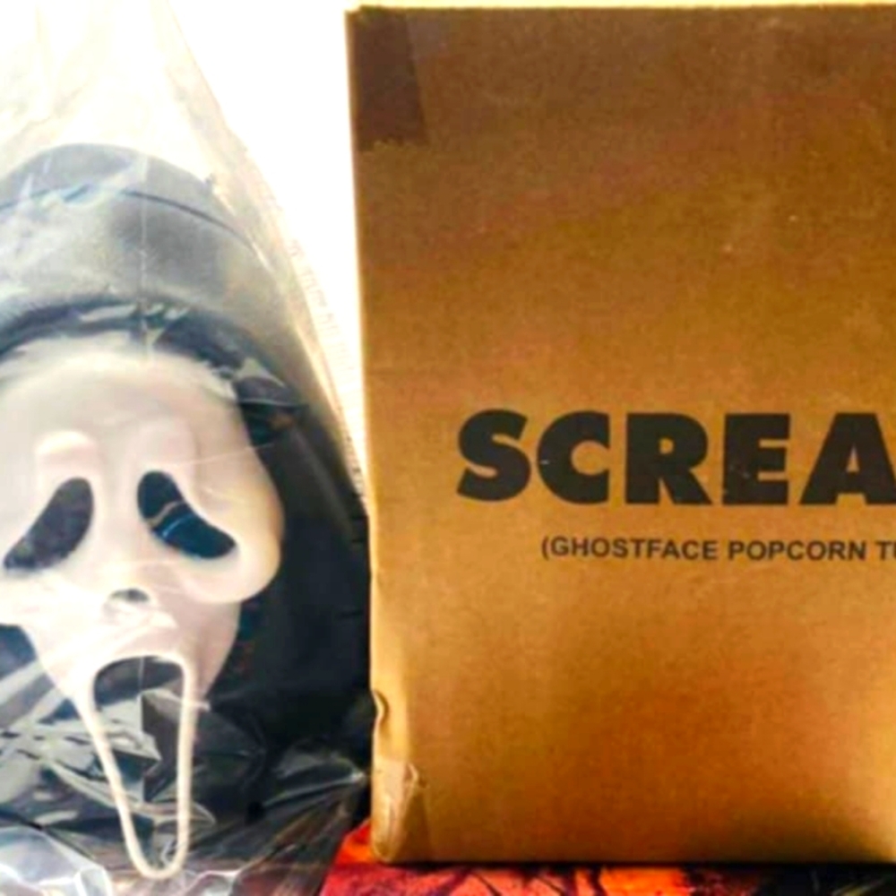 Scream Ghostface Popcorn Tub - Black and White